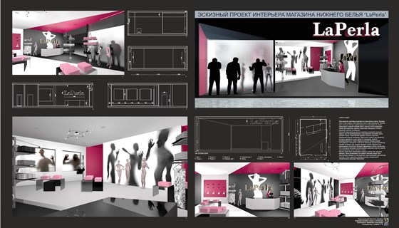 Интерьеры: Эскизный проект магазина